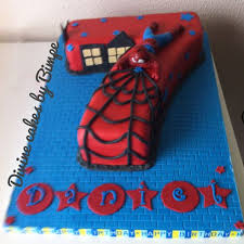 Birthday Cake For 7 Year Old Boy Number 7 Spiderman Birthday Cake Spiderman Birthday Cake Spiderman Cake 7th Birthday Cakes