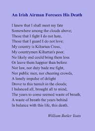 An Irish Airman Foresees His Death W B Yeats Contemporary Poetry Yeats Quotes Poems