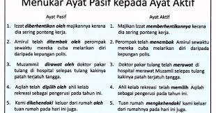 Fahmi tinggal di estet perumahan. Ayat Aktif Dan Ayat Pasif