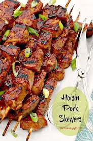 Grilled Hoisin Pork Tenderloin Skewers Recipe In 2020 Pork Tenderloin Grilling Recipes Pork Skewers