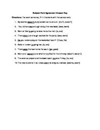 The answer keys and explanations are given for the same. Subject Verb Agreement Worksheet With Answers Nidecmege