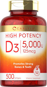 1 capsule contains 10,000 iu of vitamin d3 price: Amazon Com Vitamin D3 5000 Iu 500 Softgels Value Size Non Gmo And Gluten Free Supplement 125mcg By Carlyle Health Personal Care