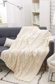 It is knit in strips, so you can concentrate on one. Knit Throws Allfreeknitting Com
