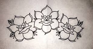 Roses Traditional Tattoo Outline Rose Roses Symmetrical Traditional Tattoo Outline Traditional Tattoo Flowers Traditional Rose Tattoos