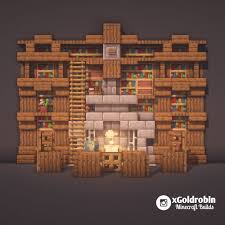 Here Is A Bookshelf With Fireplace Design Minecraft Minecraft Designs Minecraft Creations Minecraft Interior Design