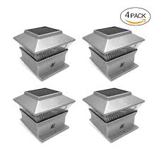 The only issues i had with the lights. Solar Led Silver Outdoor Garden Deck Patio Fence Pathway Post Light For 4x4 Wood Posts Landscape Lamp 4 Pack Walmart Com Walmart Com