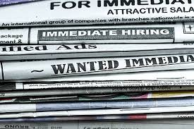 Classified Ads Immediately Hiring News ...