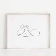 Minimalist Nursery Print Baby Illustration Line Drawing Print Baby Minimalist Line Art Minimalist Print Nursery Print Nursery Decor Minimalist Nursery Baby Drawing Baby Illustration