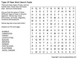 Semantic games, in which the focus is on meanings and word usage. Bees Word Search Puzzles For Kids And Family Buzzaboutbees