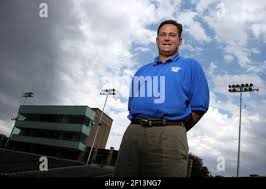 Eric Roark, a former SMU assistant football coach, stands inside The  Gopher-Warrior Bowl in Grand Prairie, Texas, Tuesday, June 17, 2008. Roark  is now defensive coordinator at Grand Prairie High School. (Photo