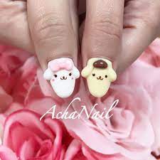 sanrio 2d nail art by achanail kawaii nail art kawaii nails nail art