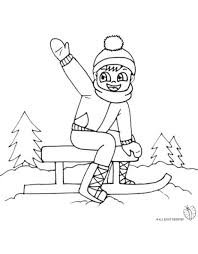 Disegno Bambino Su Slittino Disegni Da Colorare E Stampare Gratis Per Bambini Puoi Stampare Scaricare Il Disegn Disegni Da Colorare Disegni Disegni Bambini
