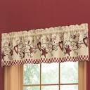 Country Heart Checkered Window Valance | Collections Etc.