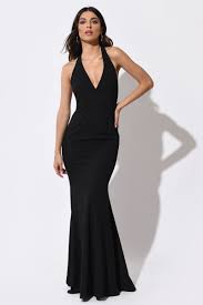 Black Maxi Dress Sexy Halter Dress Black Evening Formal Gown Kr 293 Tobi Dk