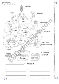 Explore our vast collection of coloring pages. Christmas Tree Coloring Page Esl Worksheet By Francescopio