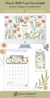 To print the calendar click on printable format link. March 2021 Free Calendar Wallpapers Printable Planner Illustrated Vernal Field Pineconedream By Gyaneshwari Dave
