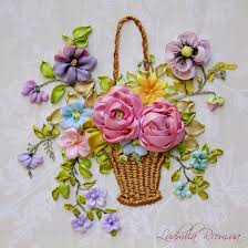 Panel De Cinta Del Bordado De Muestras De Gallery R Alintidir Cintas Mundo Ribbon Art Silk Ribbon Embroidery Ribbon Embroidery