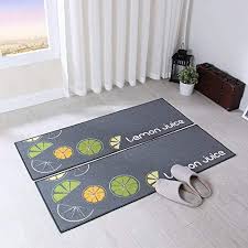 ： heavy duty, coconut fibre, mpn: Grey 15x47 15x23 Carvapet 2 Piece Non Slip Kitchen Mat Rubber Backing Doormat Runner Rug Set Lemon Design Kitchen Table Linens Home Kitchen Rayvoltbike Com