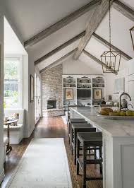 Layout Option Depending On Where Ceiling Can Vault Contemporary Kitchen Remodel Vaulted Ceiling Kitchen Home