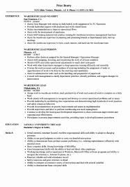 Warehouse Job Description Resume Lovely Warehouse Lead Resume Samples Warehouse Jobs Warehouse Worker Job Description
