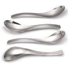 Hiware Thick Heavy Weight Soup Spoons Stainless Steel Soup Spoons Table Spoons Set Of 4 Kitchen Dining Bakeware Home Spoon Set Spoon Casual Entertaining