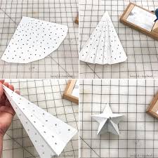 Try to keep the right corner pointy as you make the crease, and. 7 Days Of Paper Christmas Decor 3 Easy Paper Christmas Trees Houseful Of Handmade