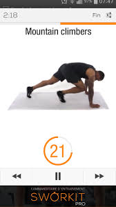 Moutain Climbers Pour Voir L Exercice En Video Telecharge L Appli Sworkit Gratuitement Sur Android Et Iphone Cardio Fitne Exercise Sworkit Workout Plan