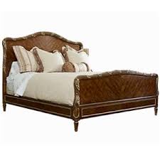 Burlwood inlay and nice wood carvings/trim. Henredon Osterley Manor California King Bed With Gold Leaf Detailed Headboard Bigfurniturewebsite Headboard Footboard