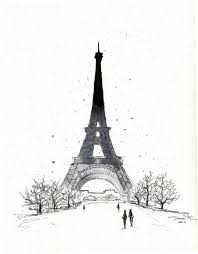 Original Watercolor And Pen Illustration Paris In The Winter Etsy Paris Wall Art Paris Art Paris Illustration