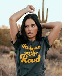 90 Fashion Black And Yellow Graphic Tee Desert Dreamin Gaby Paul By Chrischeney It S Better On The Road Tee Vintage Black Golden Yellow Graphic Tees Vintage Graphic Tee Style Graphic Tees Women