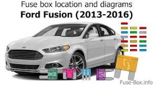 On this website you find fuse box diagram and descriptio. Fuse Box Location And Diagrams Ford Fusion 2013 2016 Youtube