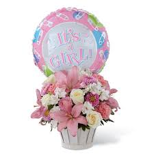 Congratulations wishes and prayers for a newborn baby boy. Newborn Baby Girl Flower And Balloon At Send Flowers