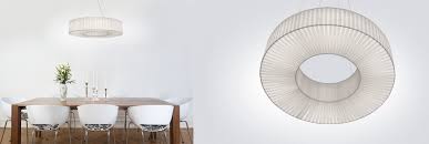 Available in soft neutral hues, this lamp glows with contemporary style next to a bed or sofa. Modern Lounge Pendant Light Smart Home Control
