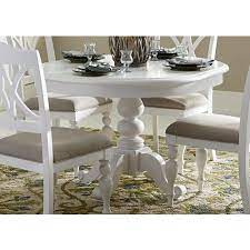 Liberty Furniture Summer House 5pc Round Pedestal Dining Set In Oyster White Est Ship Time Is 4 Weeks By Dining Rooms Outlet Round Pedestal Dining Dining Room Table Set Round Pedestal