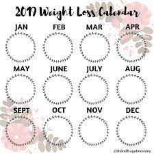 + additional yearly weight loss tracker is included. Free 2019 Weight Loss Calendars For Instagram Fit And Frugal Mommy