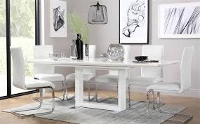 Tokyo White High Gloss Extending Dining Table And 6 Chairs Set Perth White Only 699 99 Furniture Ch Dining Table Chairs Furniture Choice Dining Room Table