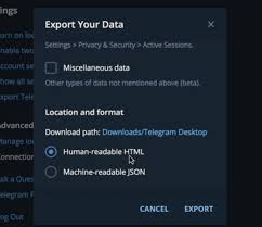 It could be a command that launches bots can ask a user for their location and phone number using special buttons. How To Export Chats Media Account Details From Telegram A Step By Step Guide