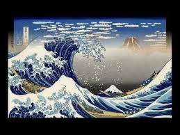 Fuji is seen behind the hanging strips of cloth outside the dyer's premises, beyond the umbrella top set out to dry in the yard, and through the close stems of swaying bamboo. Trentasei Vedute Del Monte Fuji Hokusai 1831 33 Youtube