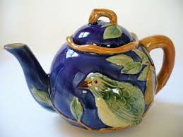 Majolica Partridge In A Pear Tree Teapot Tea Pots Teapots Unique Teapot Crafts