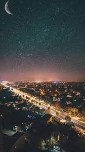 Under Night Sky Cityscape Wallpaper Scenery Wallpaper Sky Aesthetic
