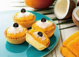 Tropical Mango Coconut for Pablo! Summer cheese tart with squeezed cream  with pulp [entabe.com]