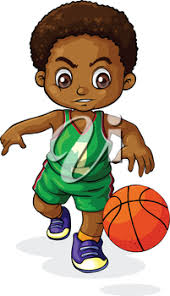 Black And White Kids Playing Basketball Illustration Of A Young Boy Playing Basketball On A White Background Boys Playing Girls Play Cartoon People