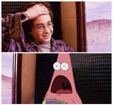 Harry Potter Patrick Star Magical World Of Harry Potter Surprised Patrick Giggle
