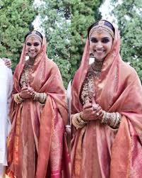 Thank You So Much For This Photo Yesterday I Was Thinking About Her Konkani Wedding Look Today Peach Wedding Dress Bridal Fashion Week Deepika Padukone