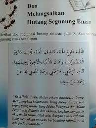 Doa Melangsaikan Hutang Kutipan Bijak Motivasi Doa