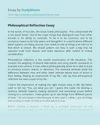 Example of reflection paper tagalog. Philosophical Reflection Free Essay Example