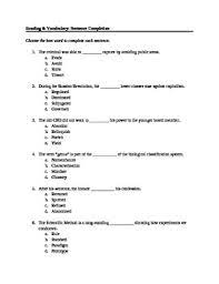 The list of occasions can be given as a worksheet or brainstormed onto the board. Reading Vocabulary Sentence Completion Worksheet By The Rookie Teacher
