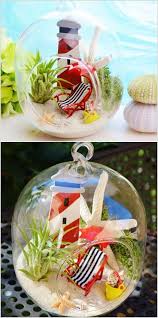 Flat lay of a composed miniature of beach lounge area with umbrella and sunbeds on the colorful beach summer umbrella chill creative layout relax travel composition destination idyllic texture tourism. 25 Adorable Miniature Terrarium Ideas For You To Try