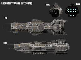 Ludendorff Class Battleship 3d Model Game Ready Obj Fbx Battleship Spaceship Art Starship Concept