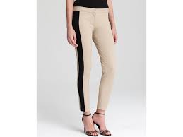 Dkny Flat Front Skinny Ankle Pants With Ponte Side Insets In